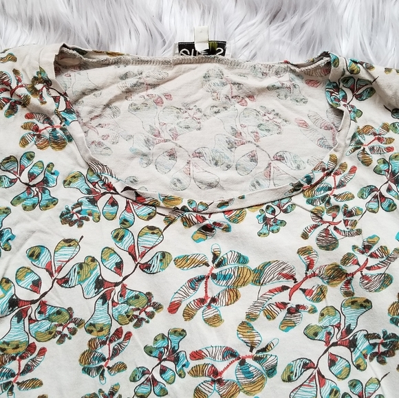 Ethos Paris Flowered Long Sleeve T-shirt/Sweater L - Picture 2 of 5